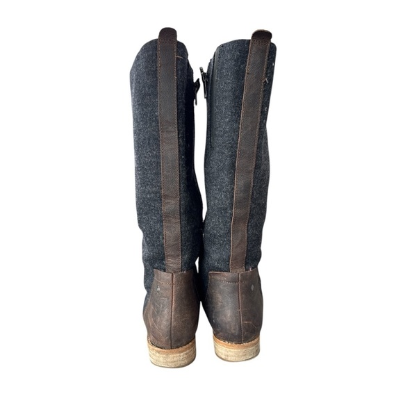 CAT by Caterpillar Sabrina Wool & Leather Tall Zip Up Riding Boots Size 8 - Picture 4 of 8